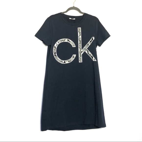 Calvin Klein Dresses & Skirts - Calvin Klein Cotton Blend Mini Navy Blue Dress. Size Large. Boho